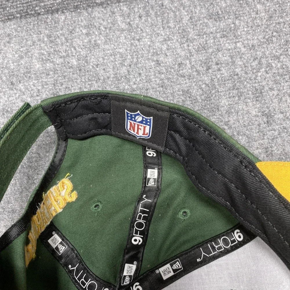 Green Bay Packers Hat Cap Strap Back Mens NFL Football  New Era 9FORTY